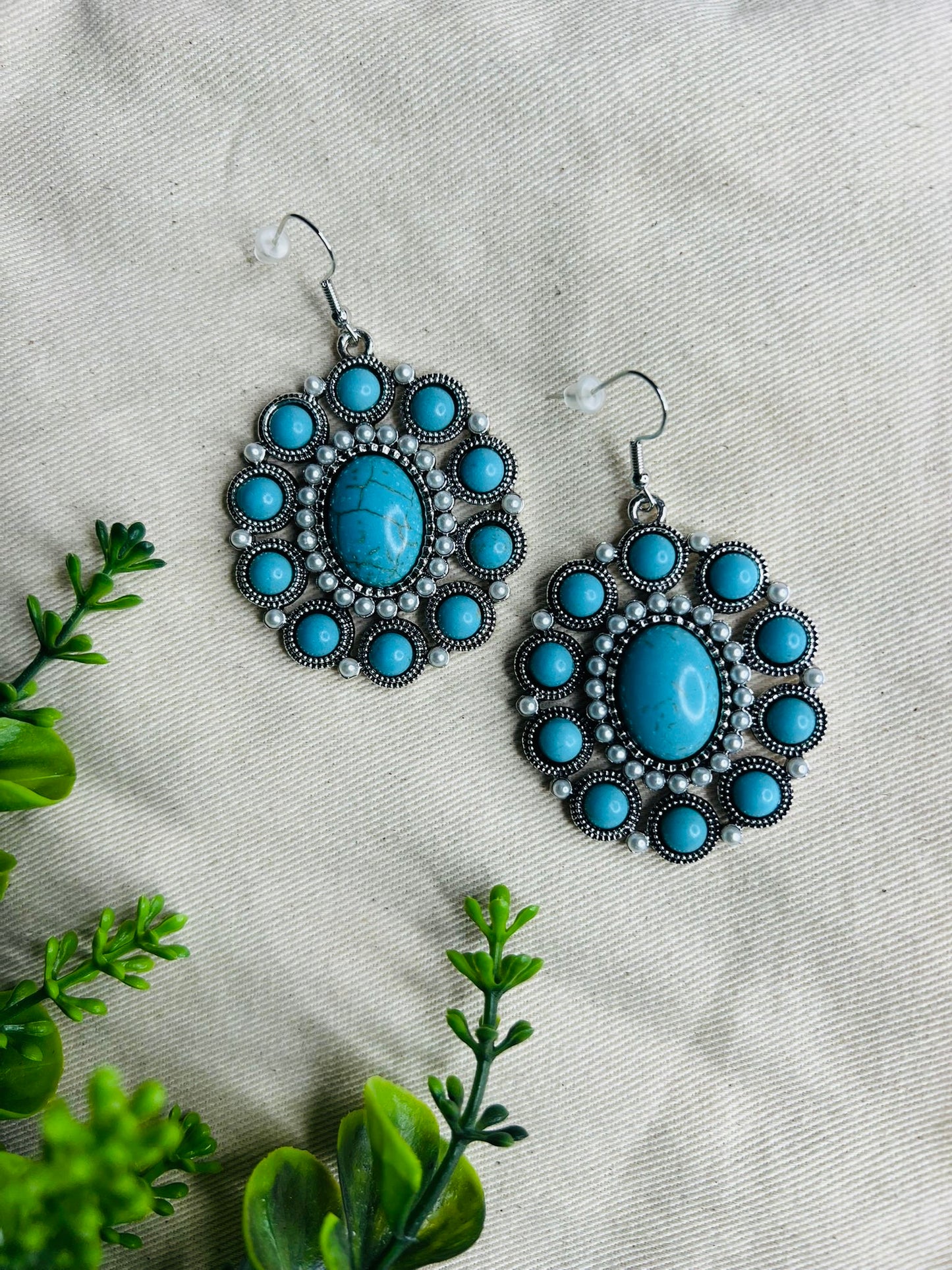 PEARLS & TURQUOISE EARRINGS