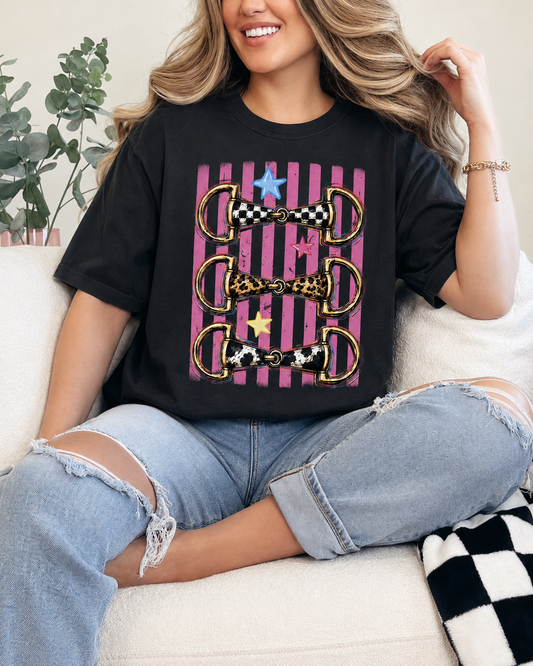 WILD & BOLD WESTERN HORSEBIT TEE  -