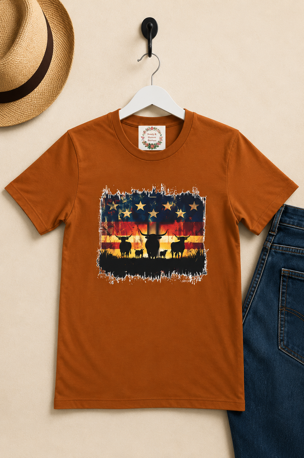 COUNTRY ROOTS & FREEDOM TEE- 256