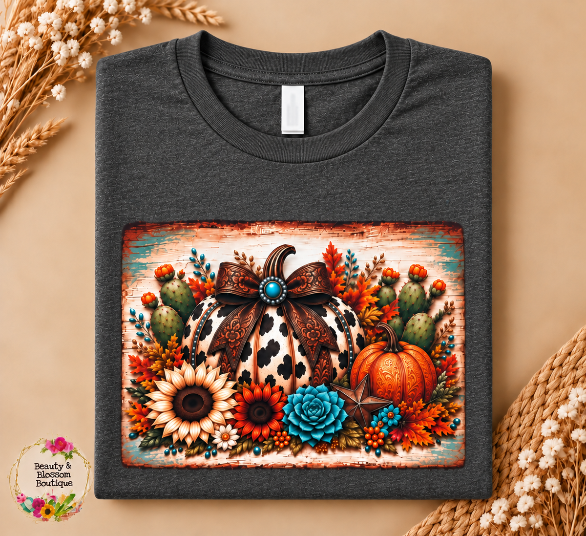 Rustic Cowgirl Fall Graphic Tee - Design 152