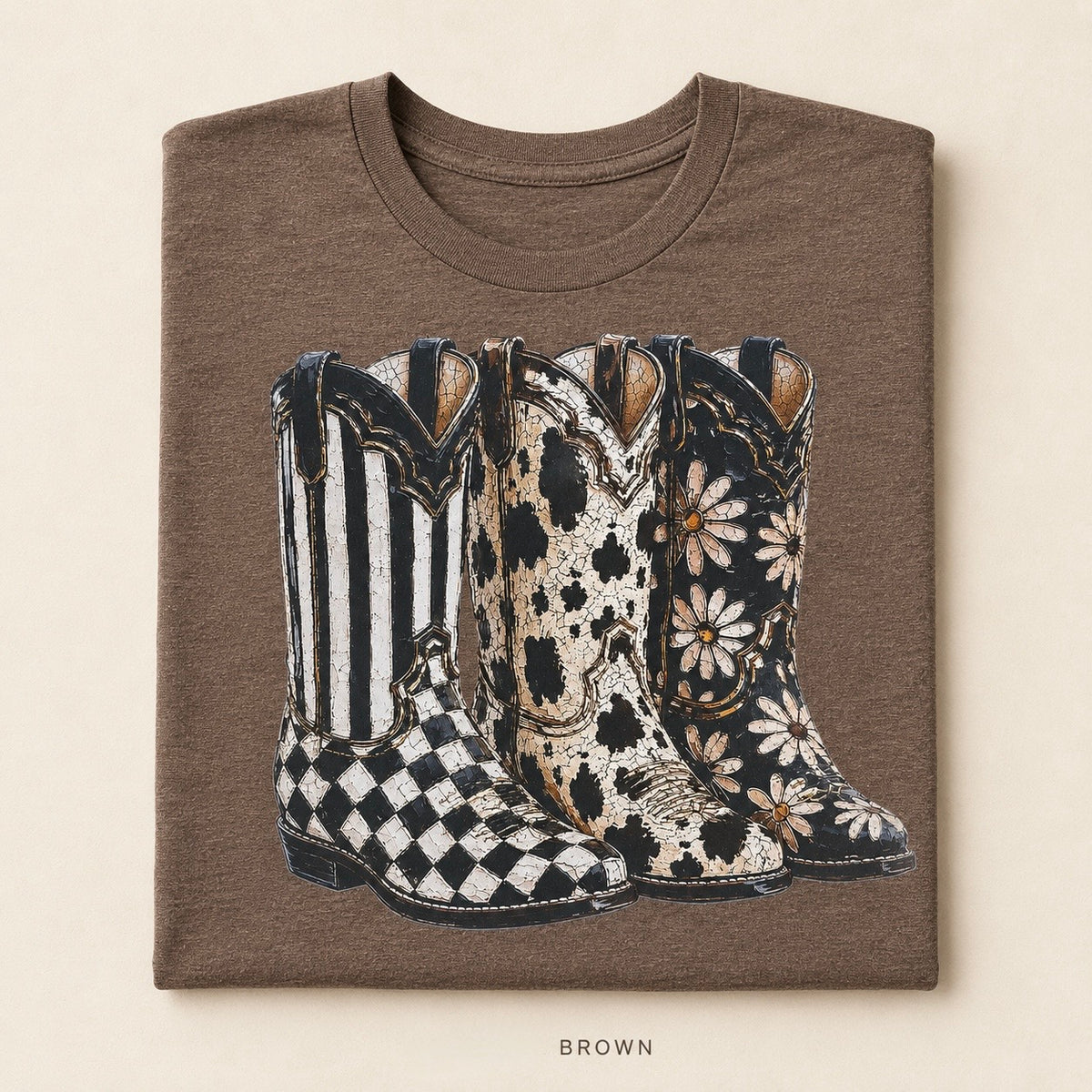 Three of a kind western boot Graphic Tee – Design 136