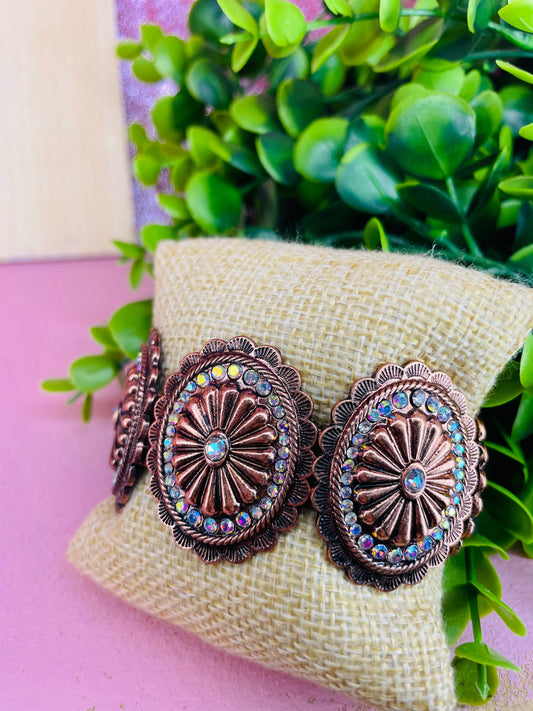 CONCHO IRIDESCENT BRACELET- COPPER