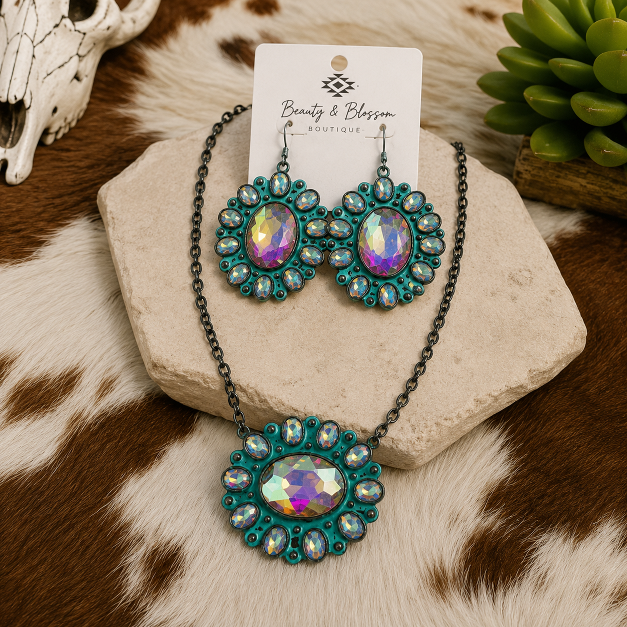 PATINA CONCHO NECKLACE SET
