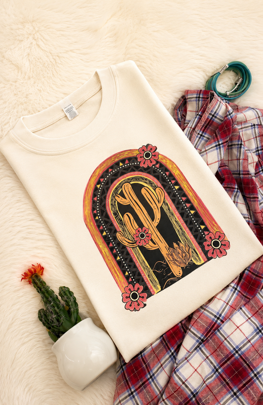 DESERT CACTUS BLOOM TEE - 186