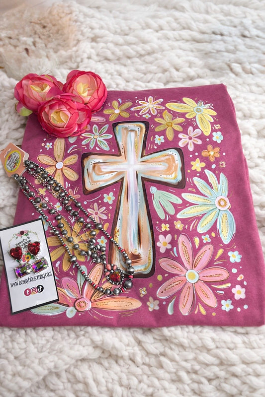 FLORAL CROSS EASTER TE- 96