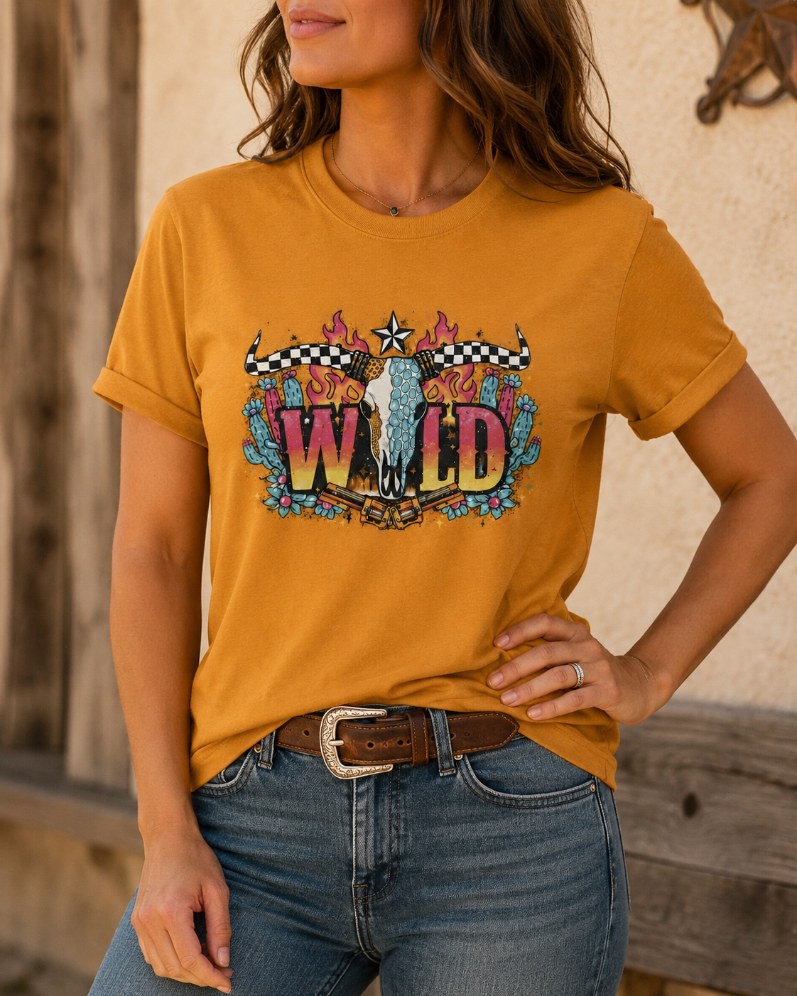Born to Be Wild Longhorn Graphic Tee –