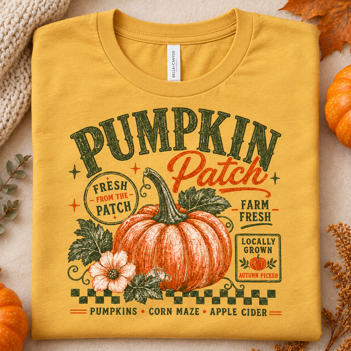 Pumpkin Patch Vintage Graphic Tee - Design 91