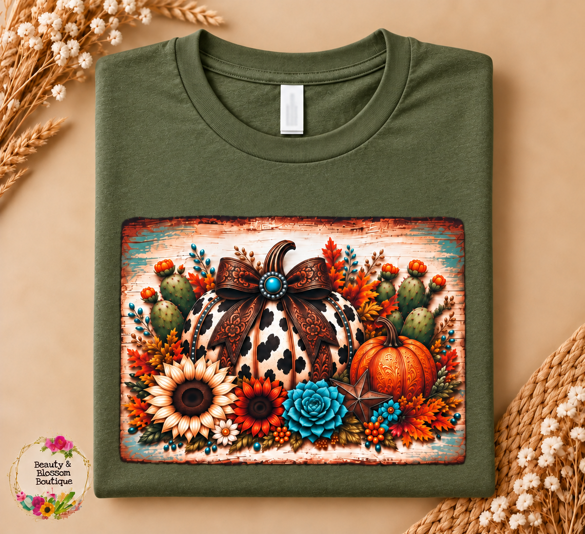 Rustic Cowgirl Fall Graphic Tee - Design 152