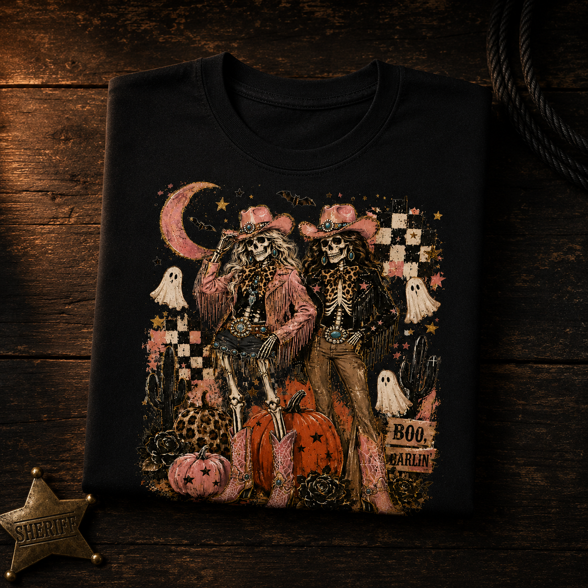 Boo Darlin’ Cowgirls Graphic Tee - Design 169