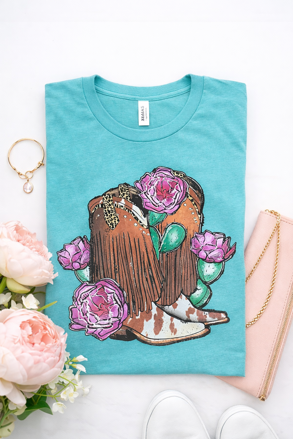 COWHIDE BOOTS TEE - 231