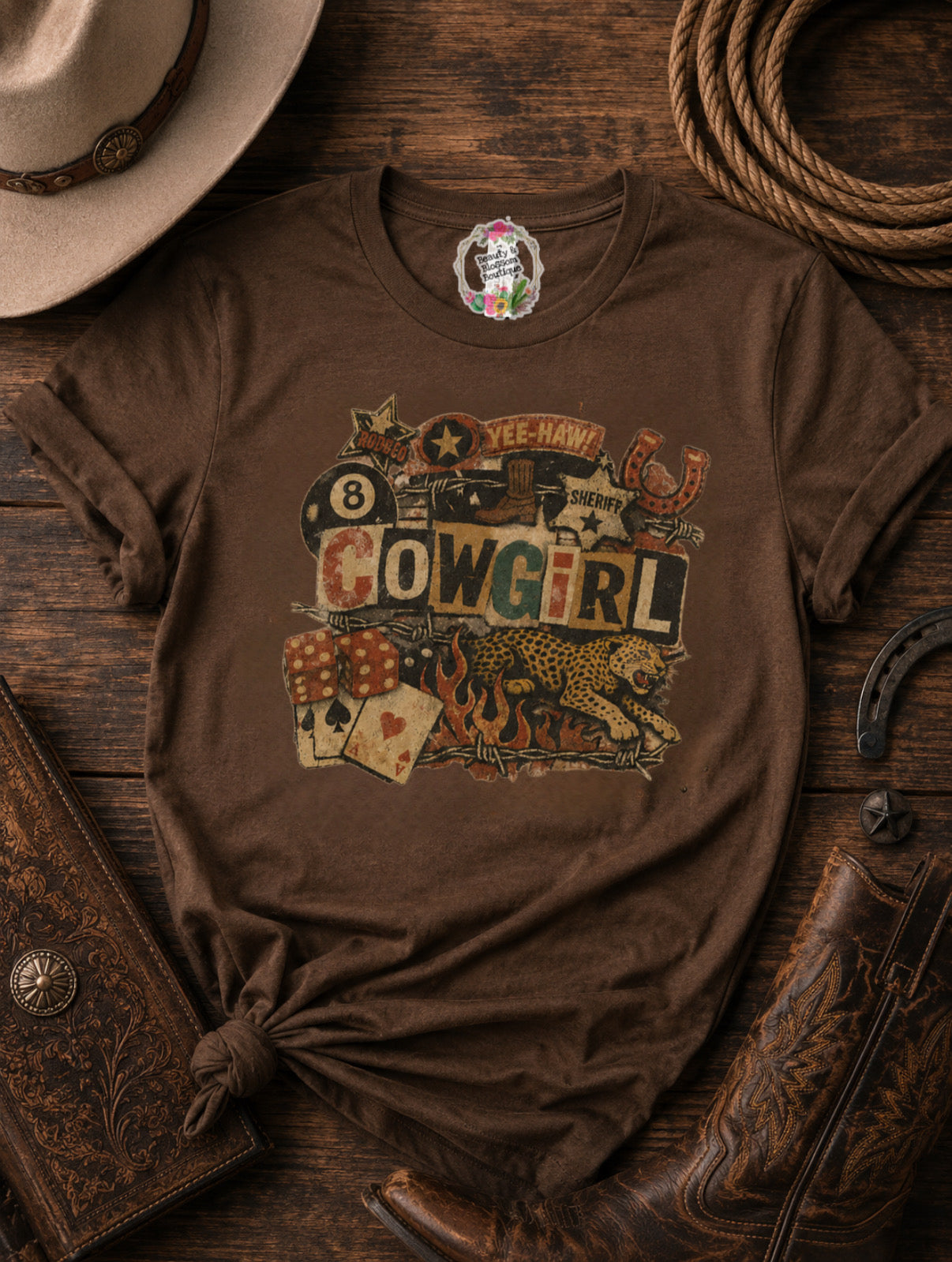 LUCKY COWGIRL TEE- 149
