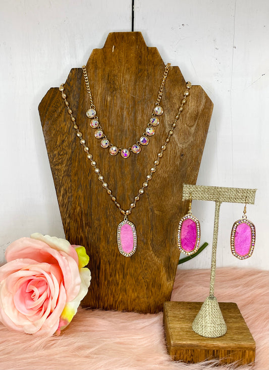 PINK OUT LOUD NECKLACE SET