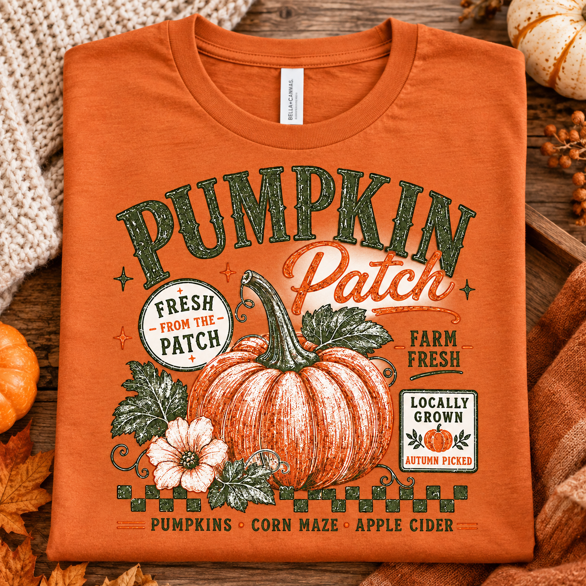 Pumpkin Patch Vintage Graphic Tee - Design 91