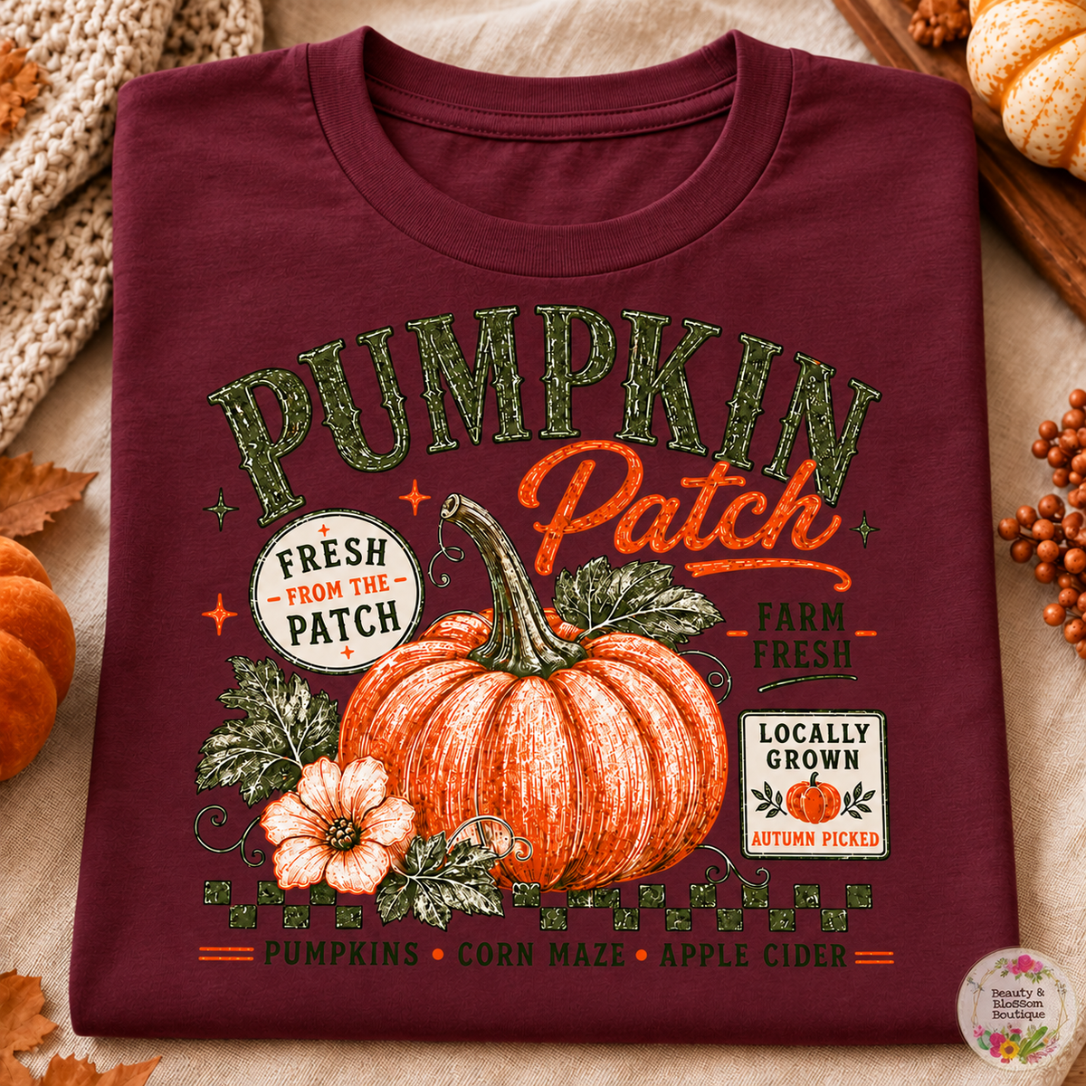 Pumpkin Patch Vintage Graphic Tee - Design 91