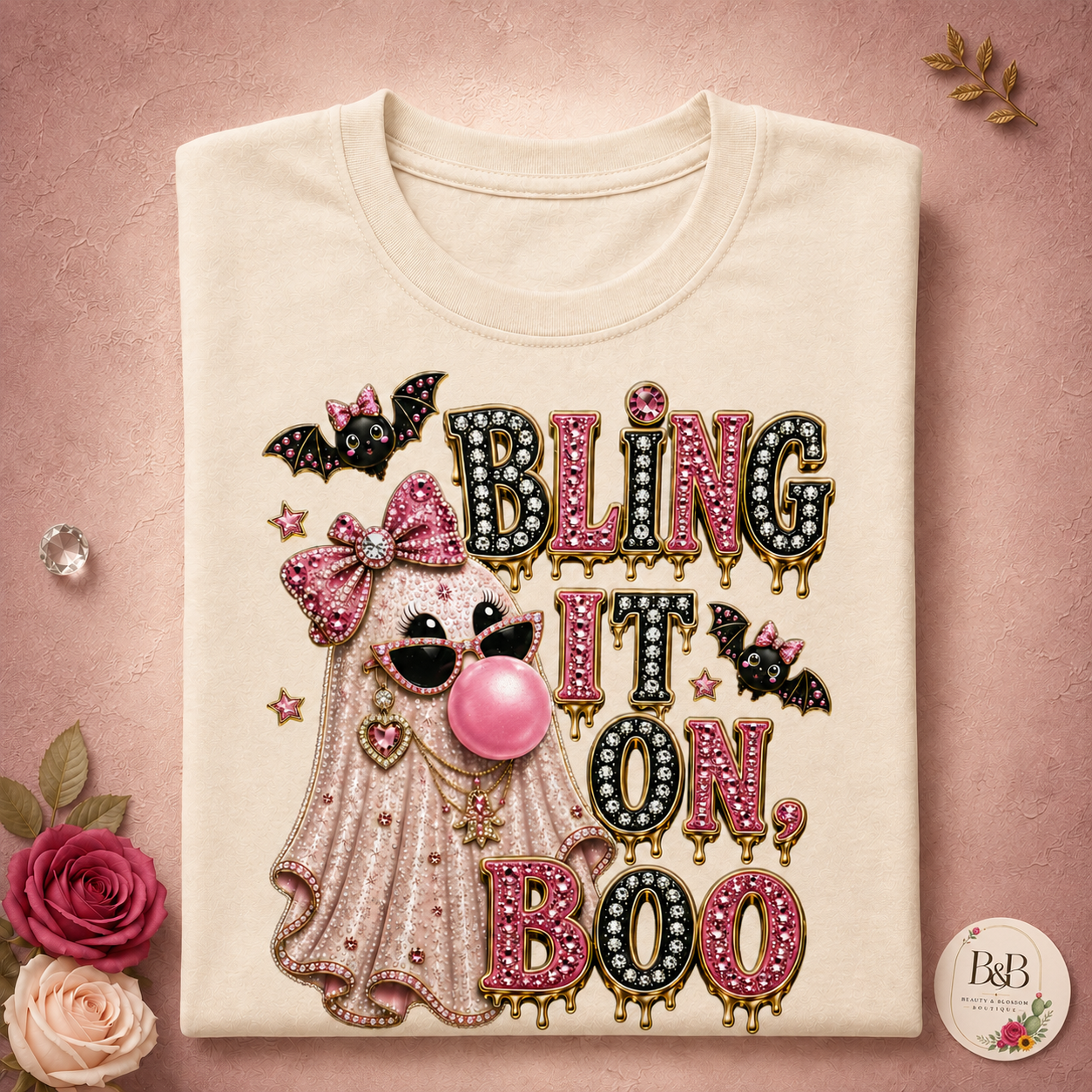 Bling It On, Boo Graphic Tee - Design 168