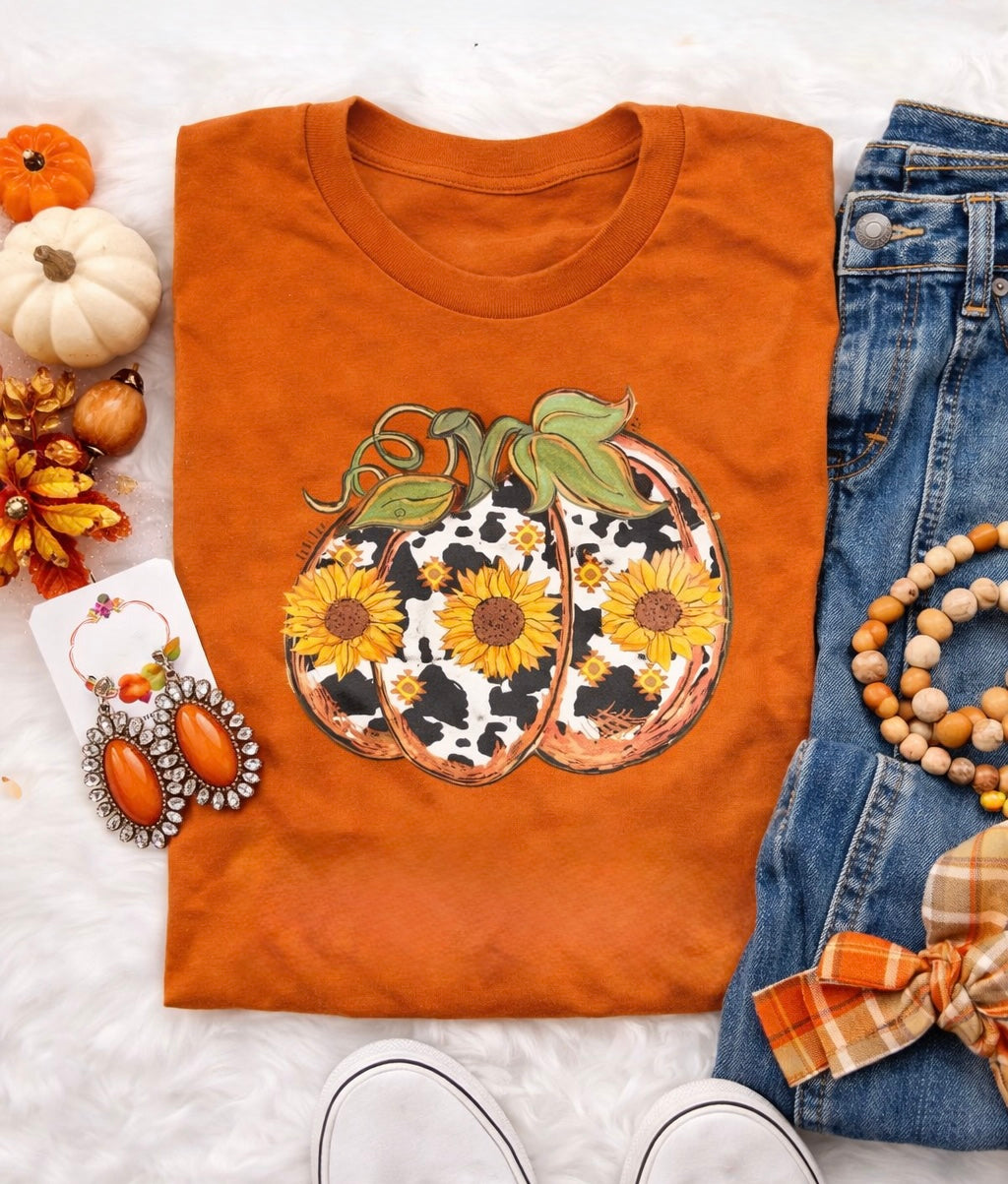 COWHIDE PUMPKIN TEE- 89