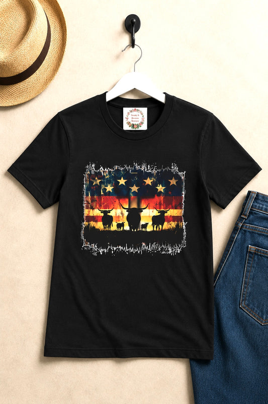 COUNTRY ROOTS & FREEDOM TEE- 256