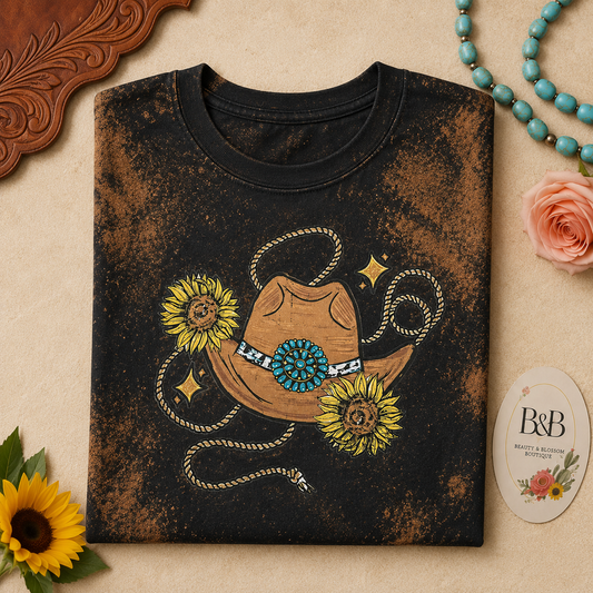 Cowboy Hat Rope  Graphic Tee - Design 280