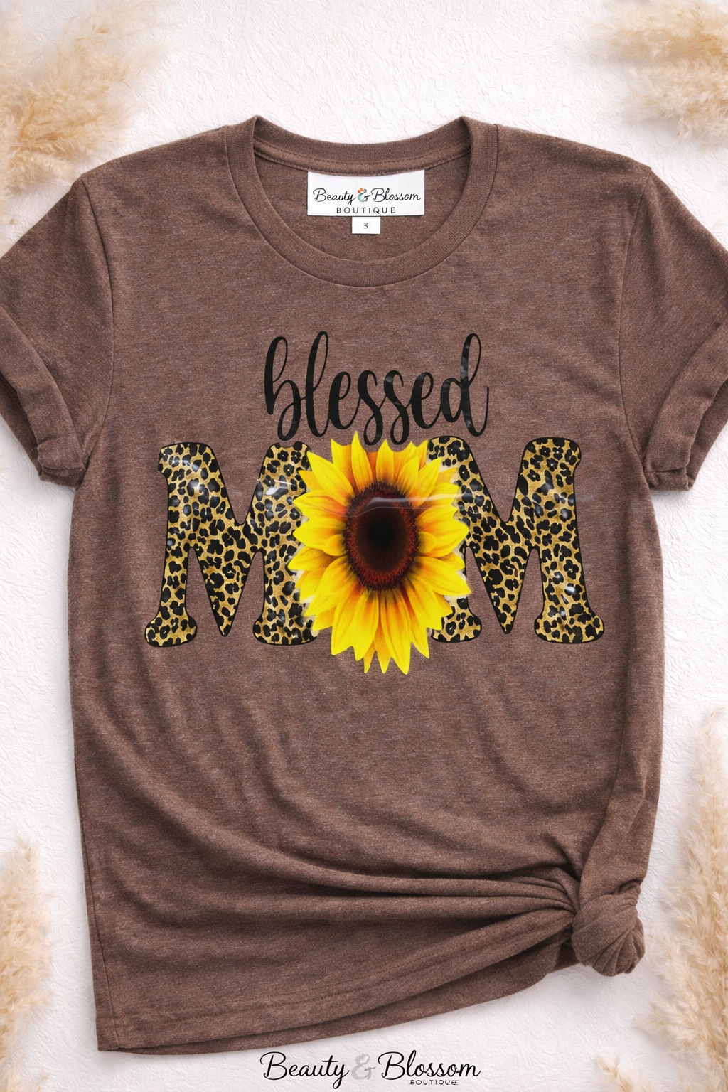 BLESSED MOM TEE/SUNFLOWER - 271