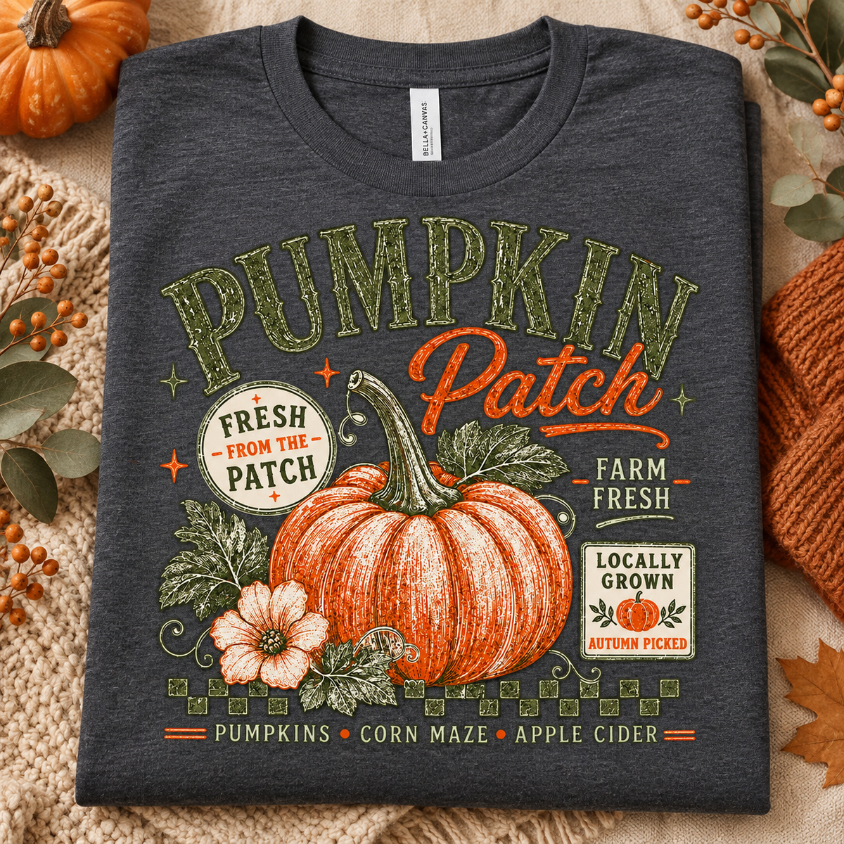 Pumpkin Patch Vintage Graphic Tee - Design 91