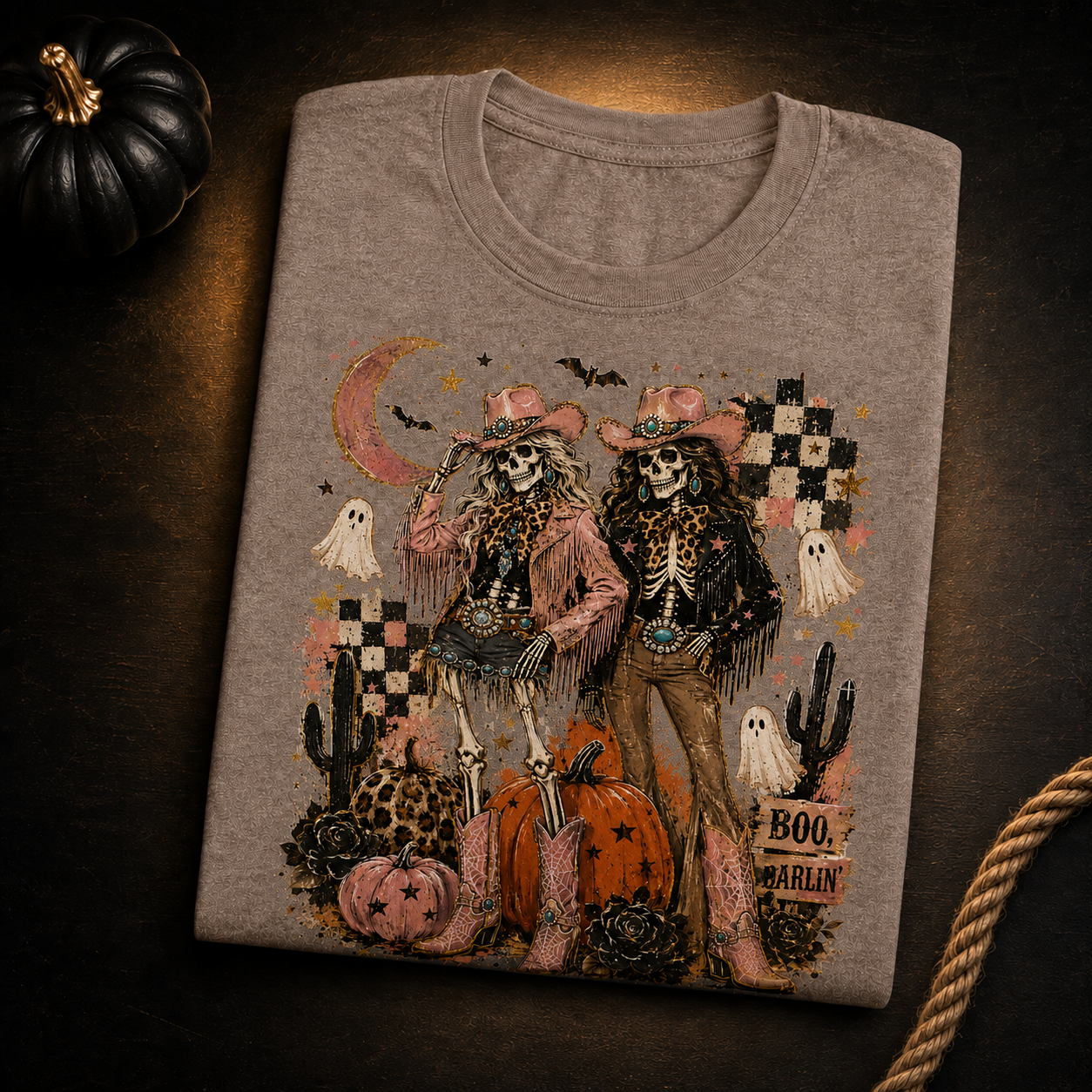 Boo Darlin’ Cowgirls Graphic Tee - Design 169