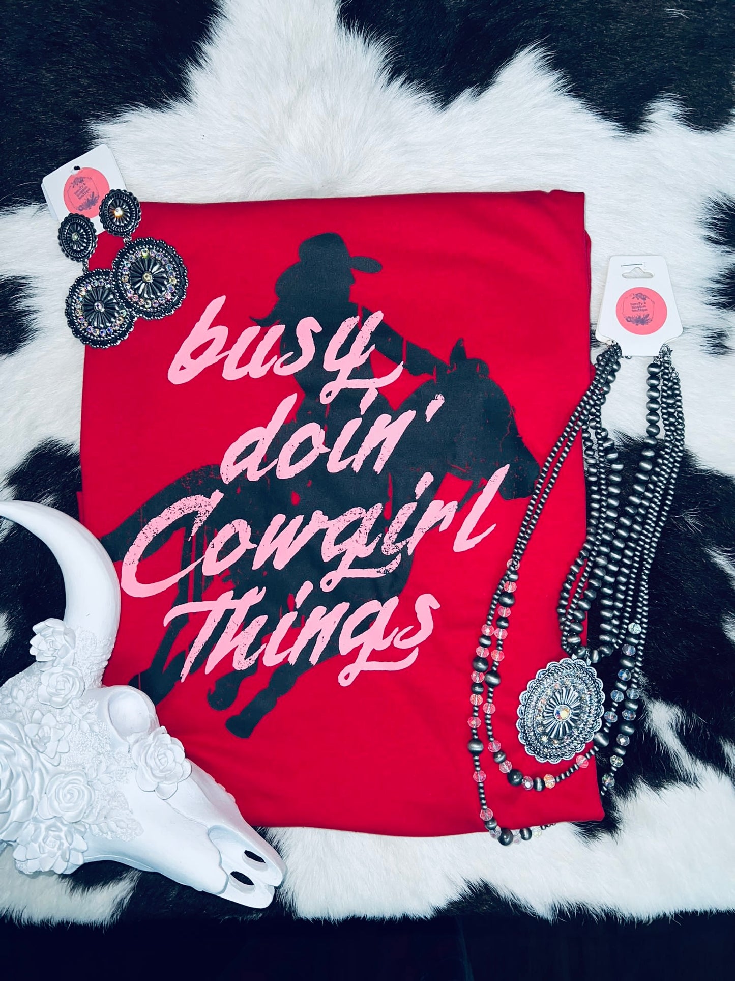 BUSY DOIN’ COWGIRL THINGS TEE- 259