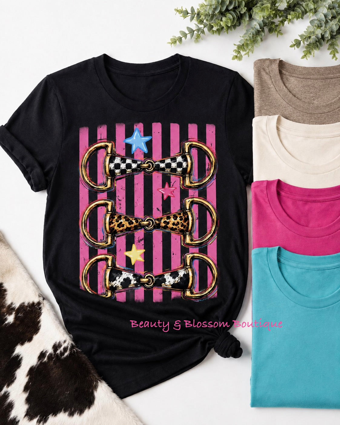 WILD & BOLD WESTERN HORSEBIT TEE  -