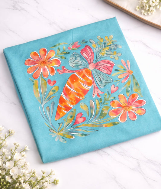 FLORAL CARROT EASTER TEE -211