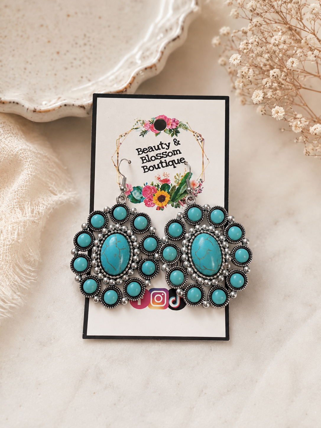 TURQUOISE BLOOM EARRINGS