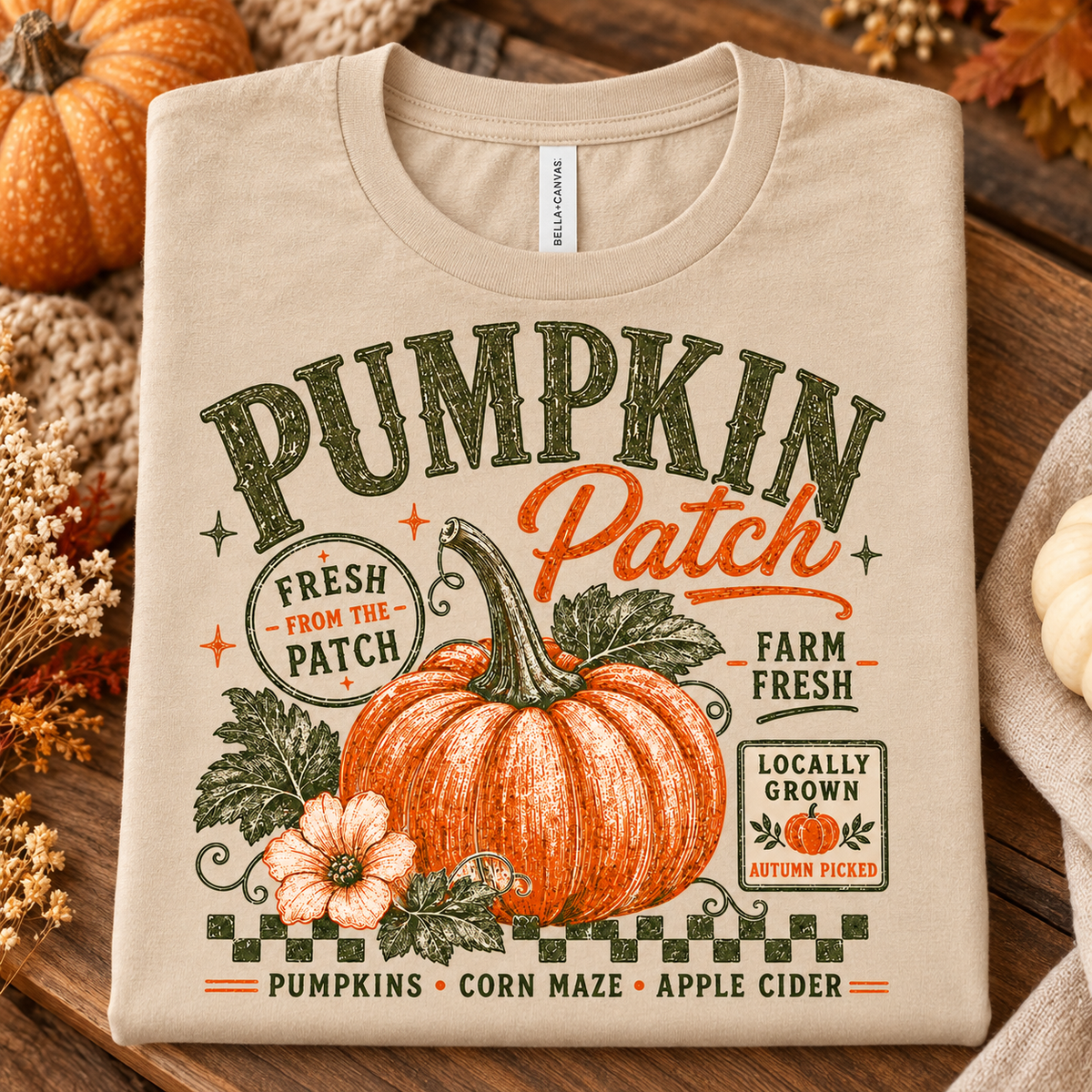 Pumpkin Patch Vintage Graphic Tee - Design 91