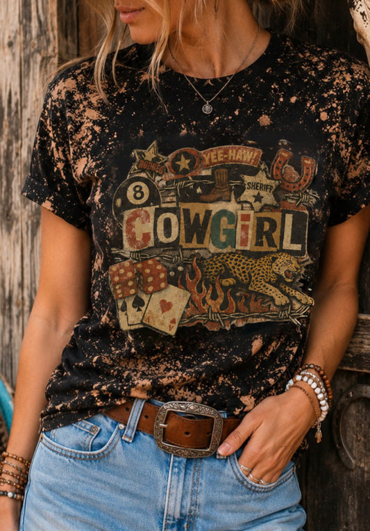 LUCKY COWGIRL TEE- 149