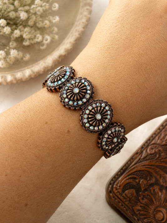 WESTERN CONCHO STRETCH BRACELET
