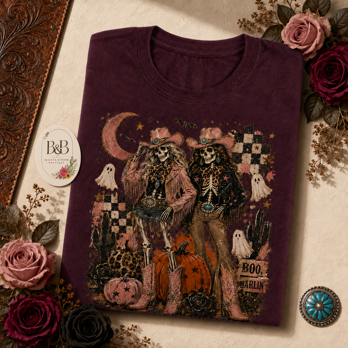 Boo Darlin’ Cowgirls Graphic Tee - Design 169