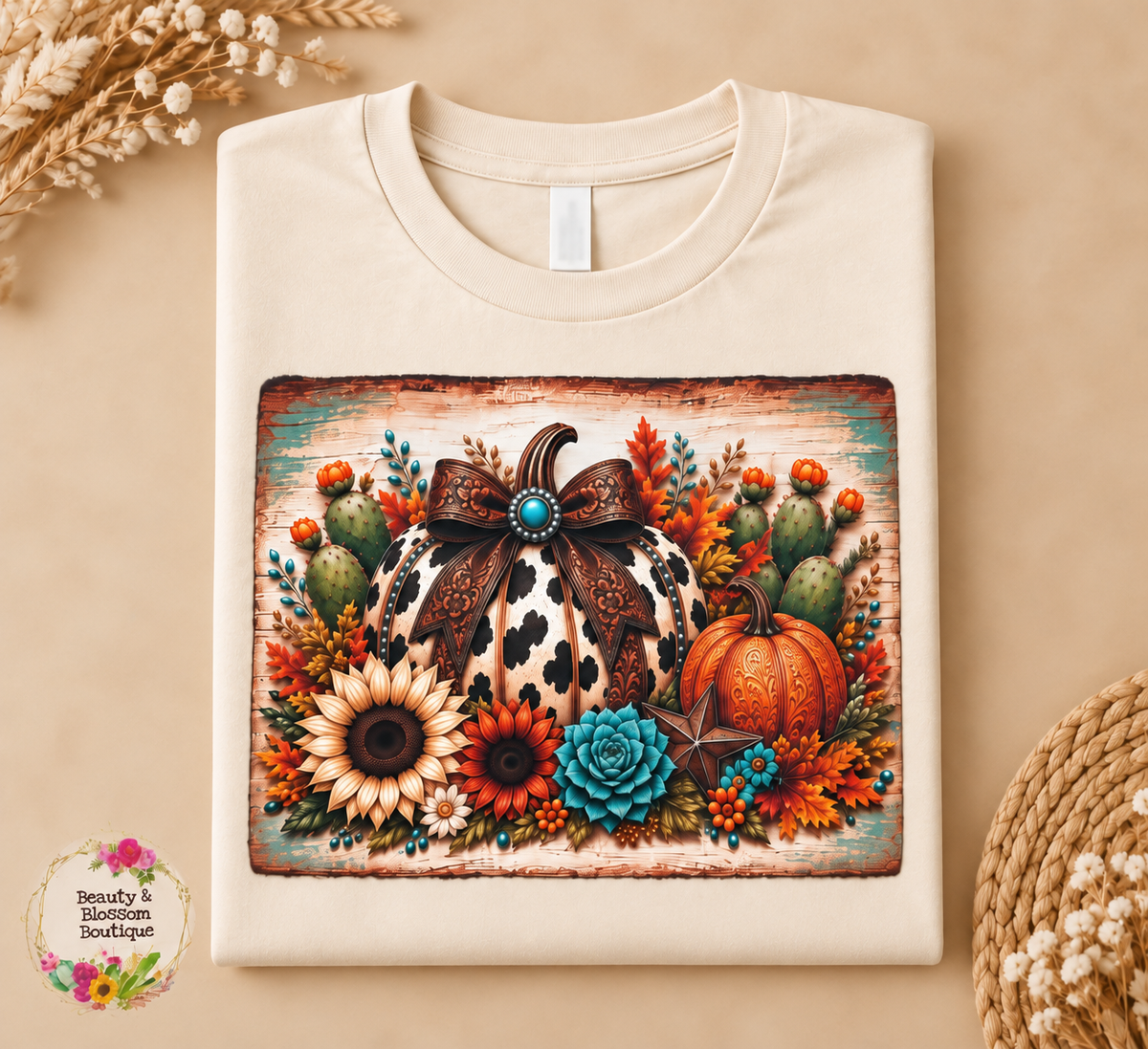 Rustic Cowgirl Fall Graphic Tee - Design 152