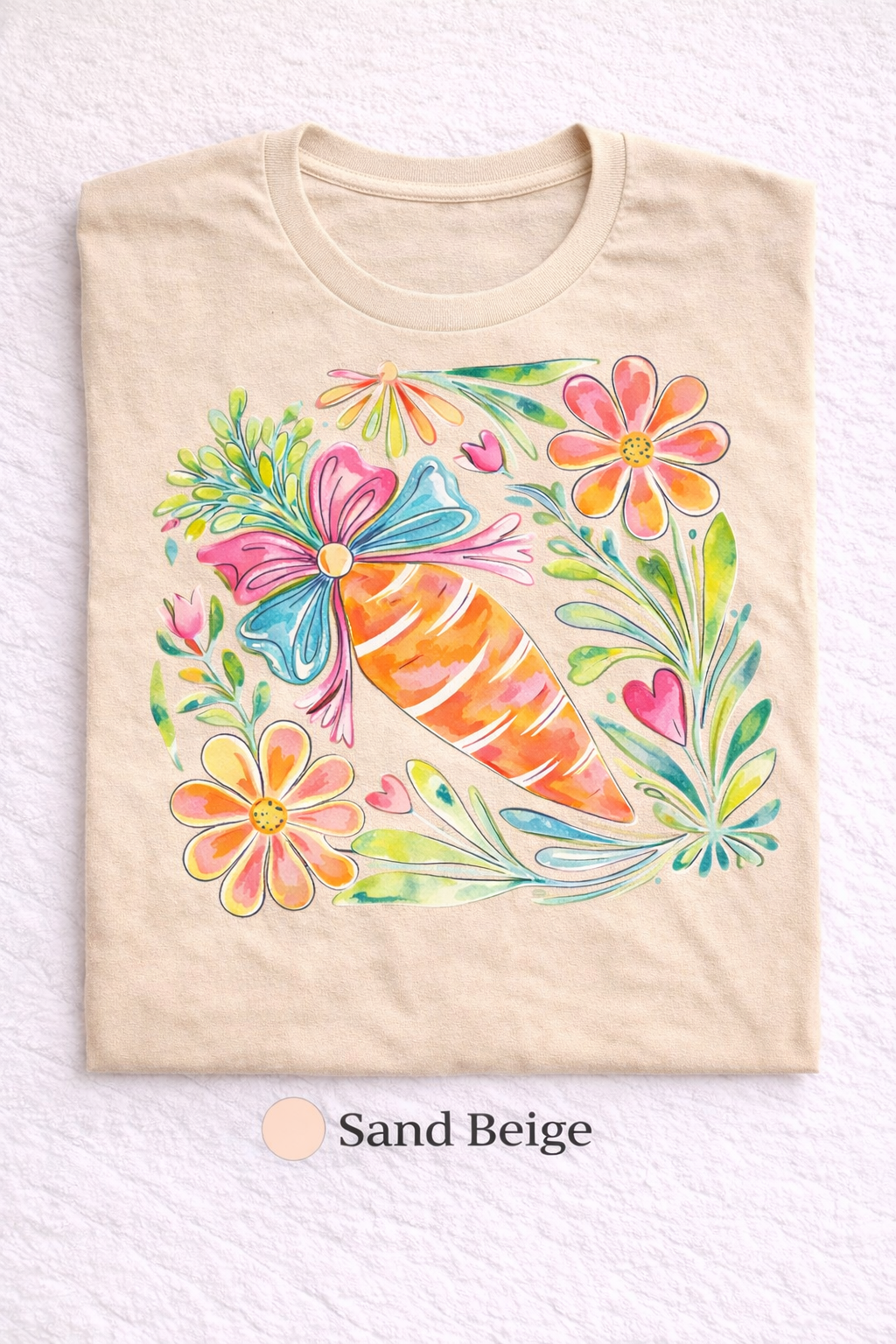 FLORAL CARROT EASTER TEE