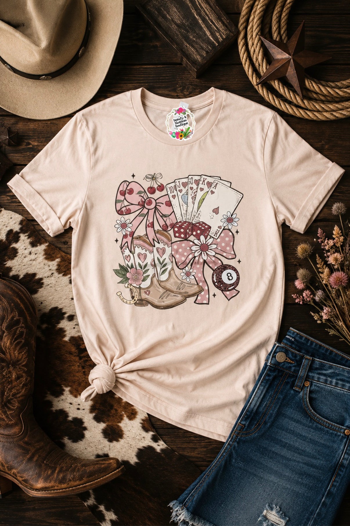 BOOTS & BOWS TEE- 47