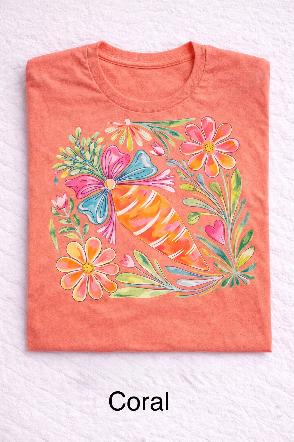 FLORAL CARROT EASTER TEE
