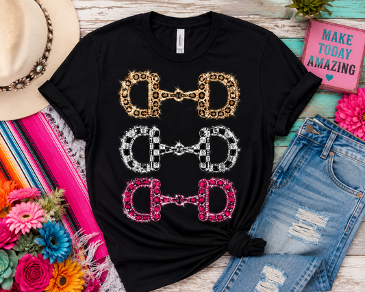 BLINGED OUT BUCKLES TEE  - 277