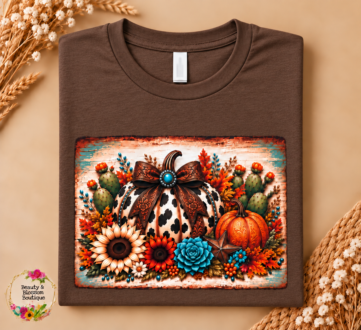 Rustic Cowgirl Fall Graphic Tee - Design 152