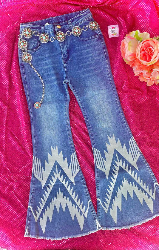 AZTEC VIBES GIRLS JEANS