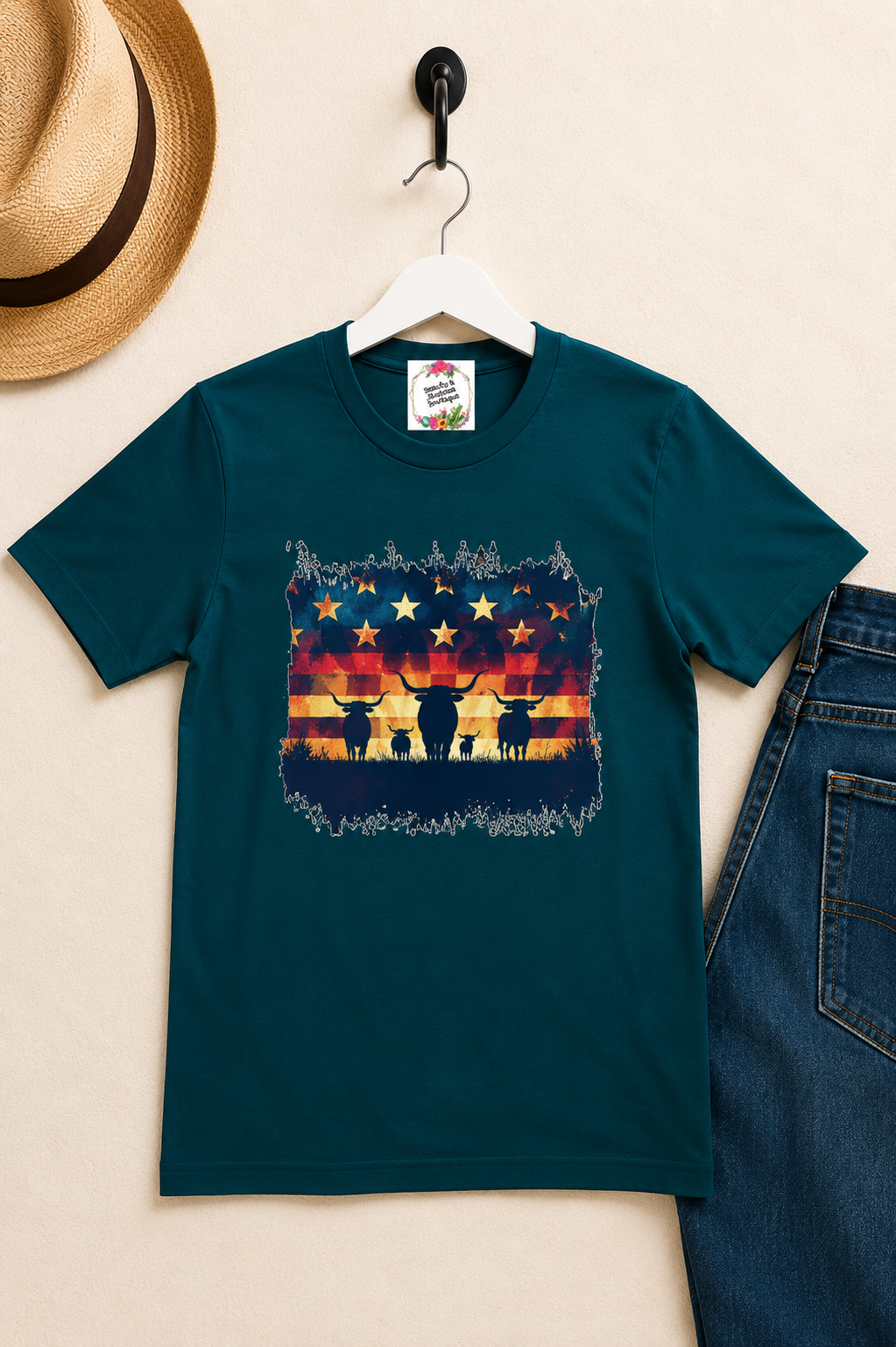 COUNTRY ROOTS & FREEDOM TEE- 256