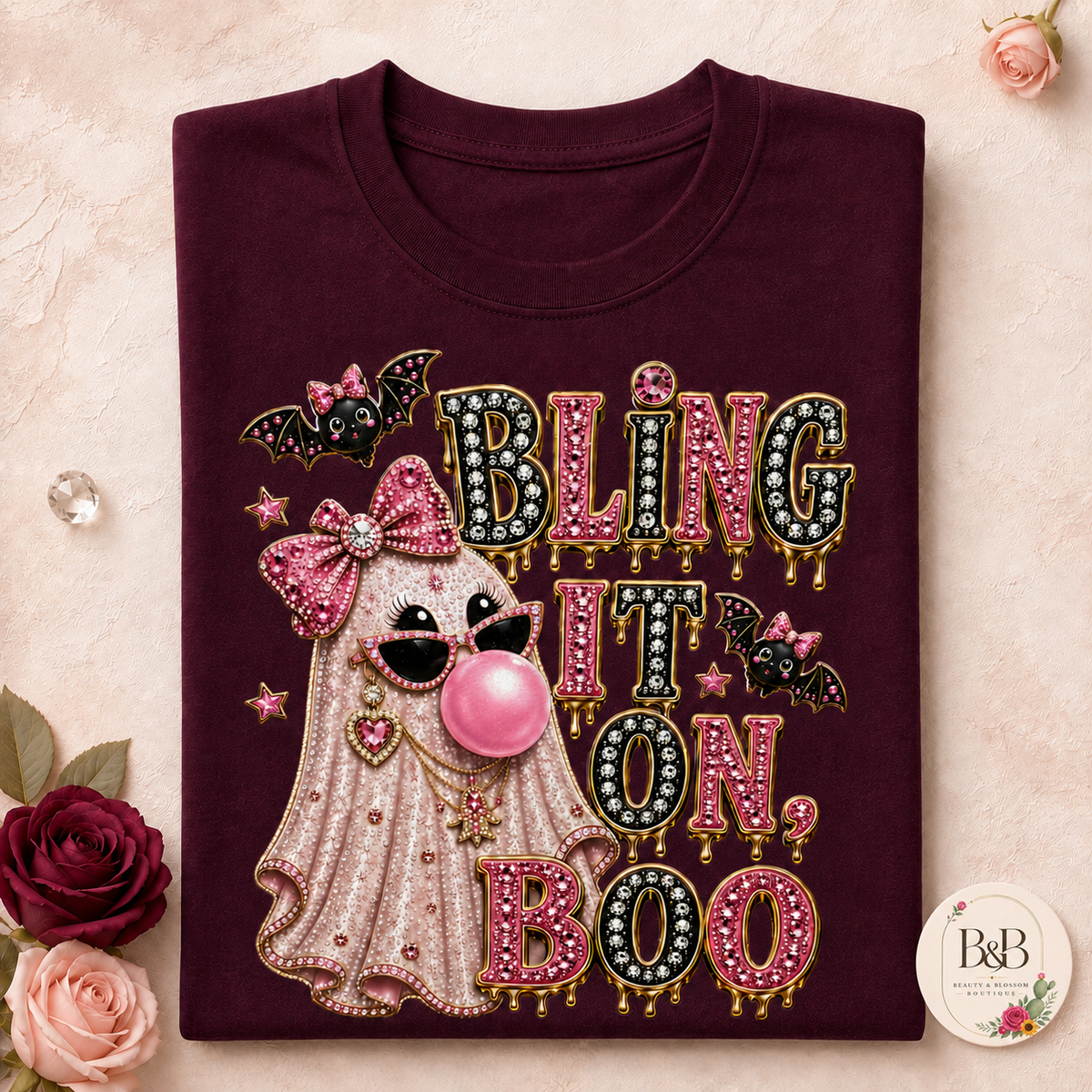 Bling It On, Boo Graphic Tee - Design 168