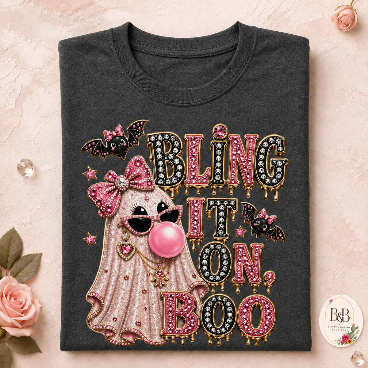 Bling It On, Boo Graphic Tee - Design 168