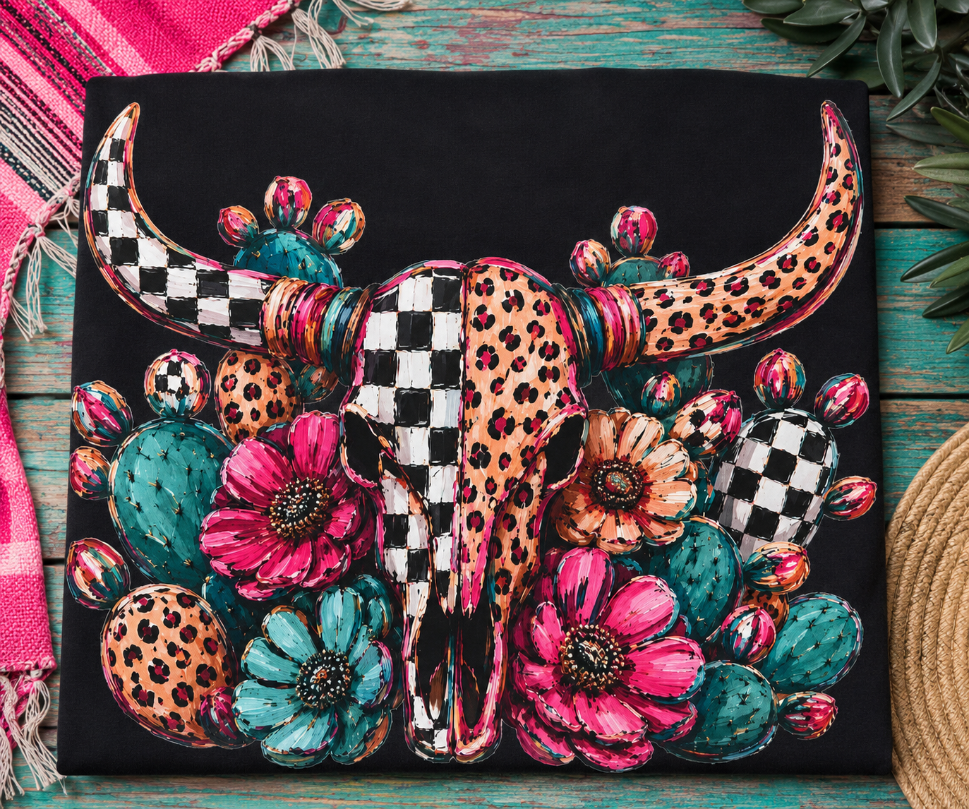 DESERT BLOOM LONGHORN TEE  -