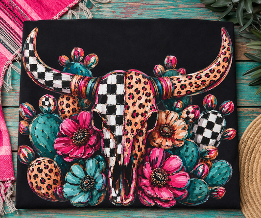 DESERT BLOOM LONGHORN TEE  - 208