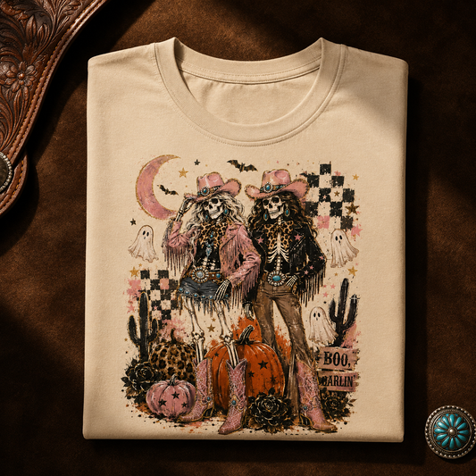 Boo Darlin’ Cowgirls Graphic Tee - Design 169