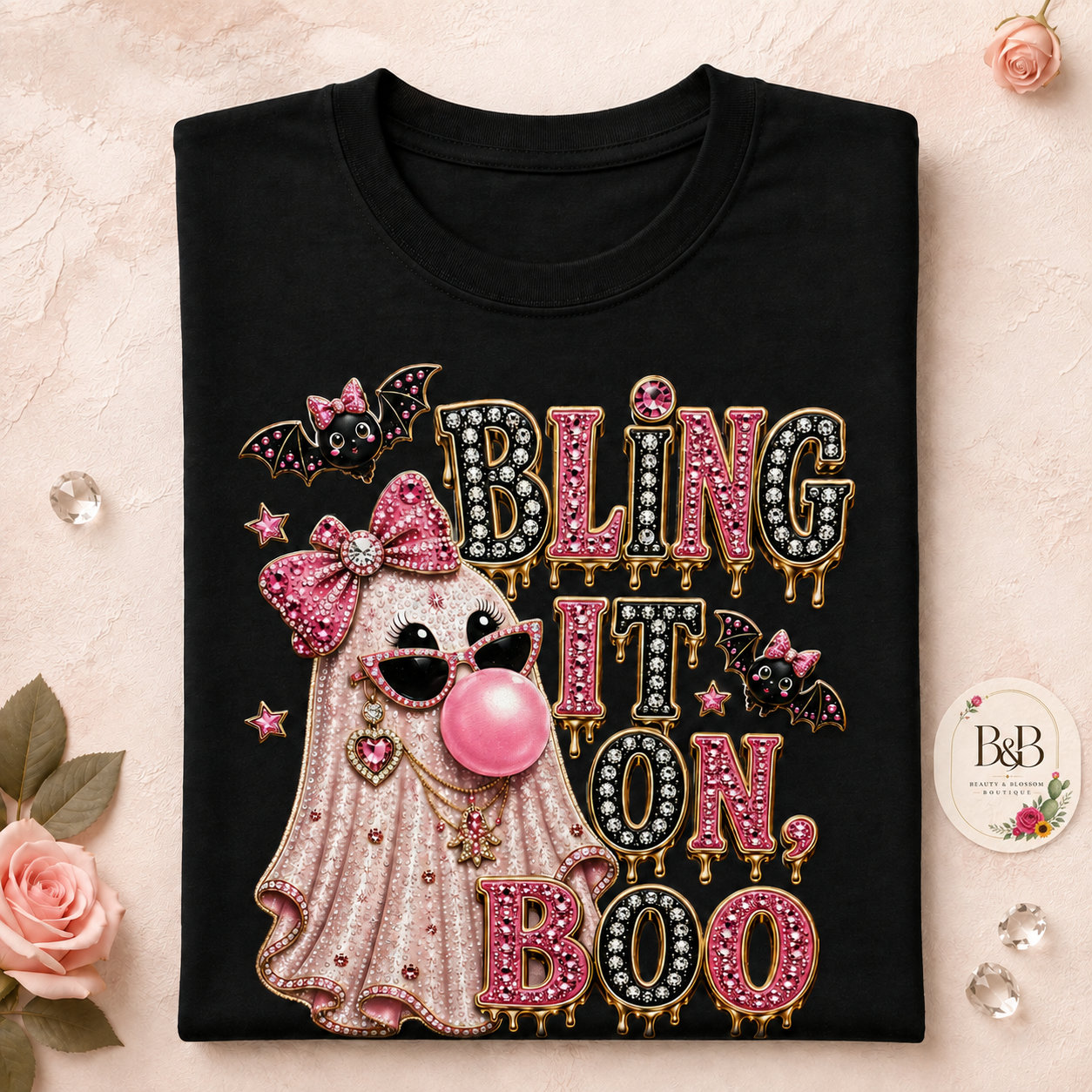 Bling It On, Boo Graphic Tee - Design 168