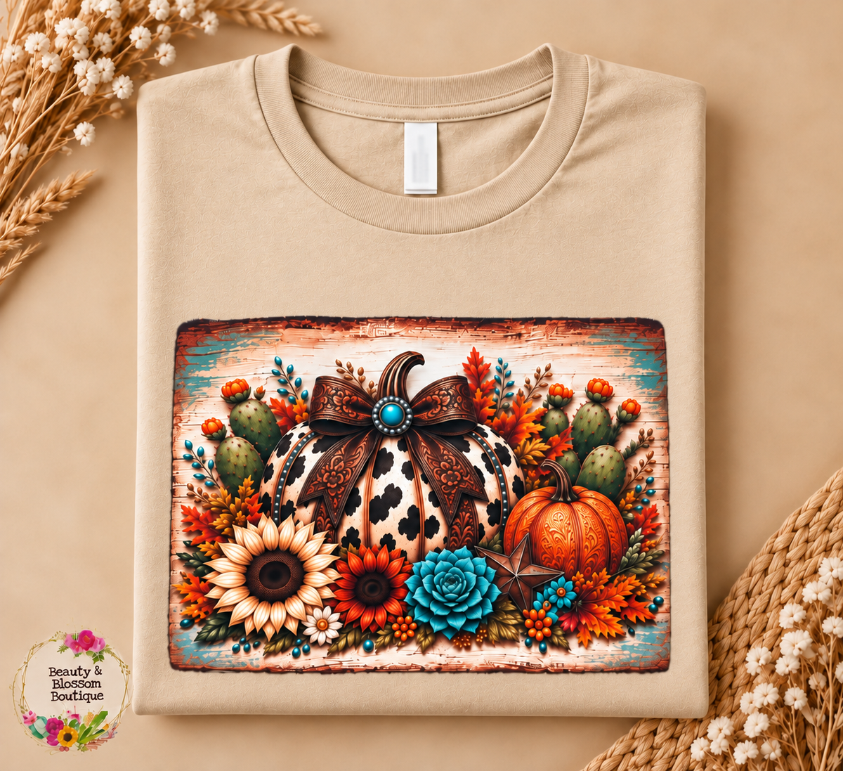 Rustic Cowgirl Fall Graphic Tee - Design 152