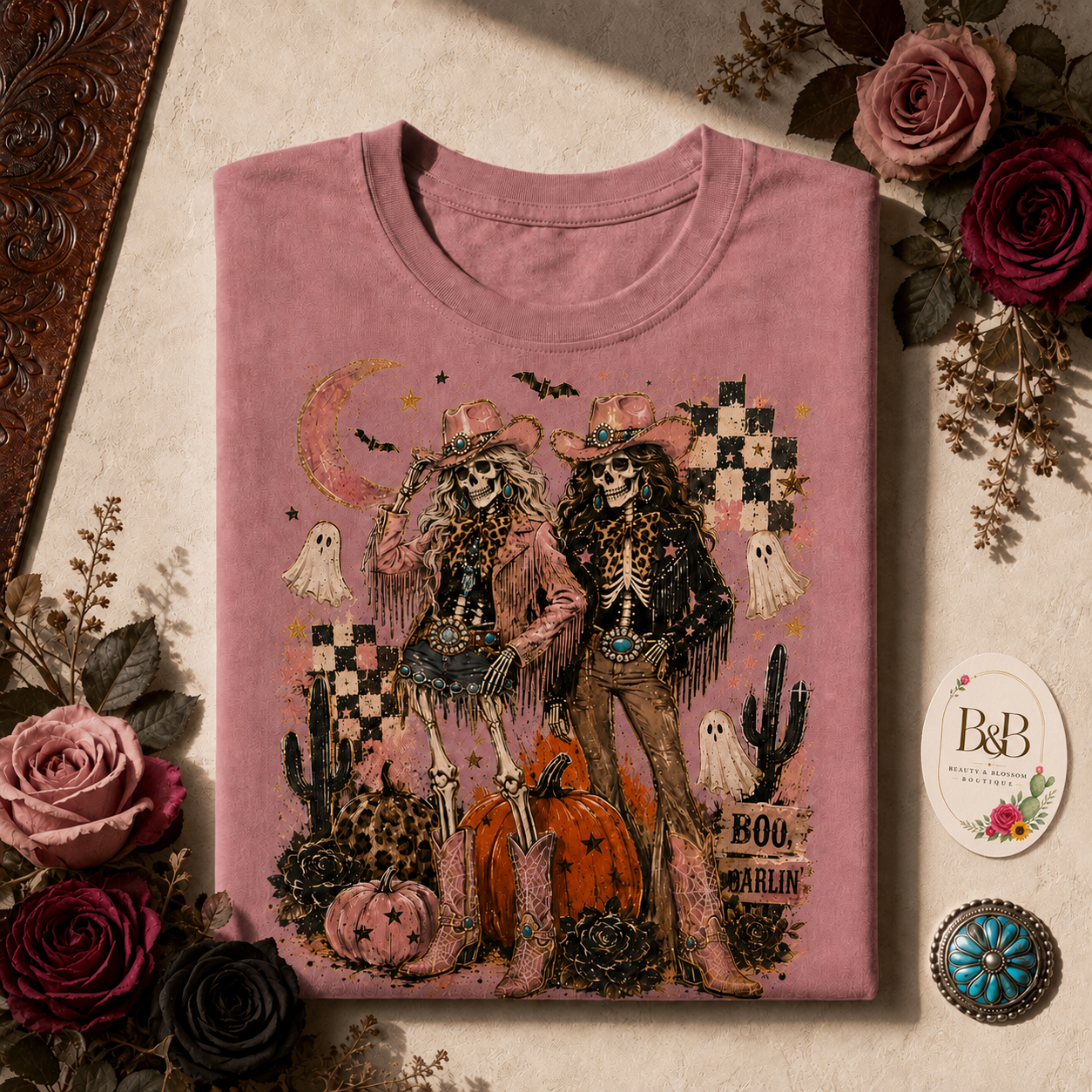 Boo Darlin’ Cowgirls Graphic Tee - Design 169