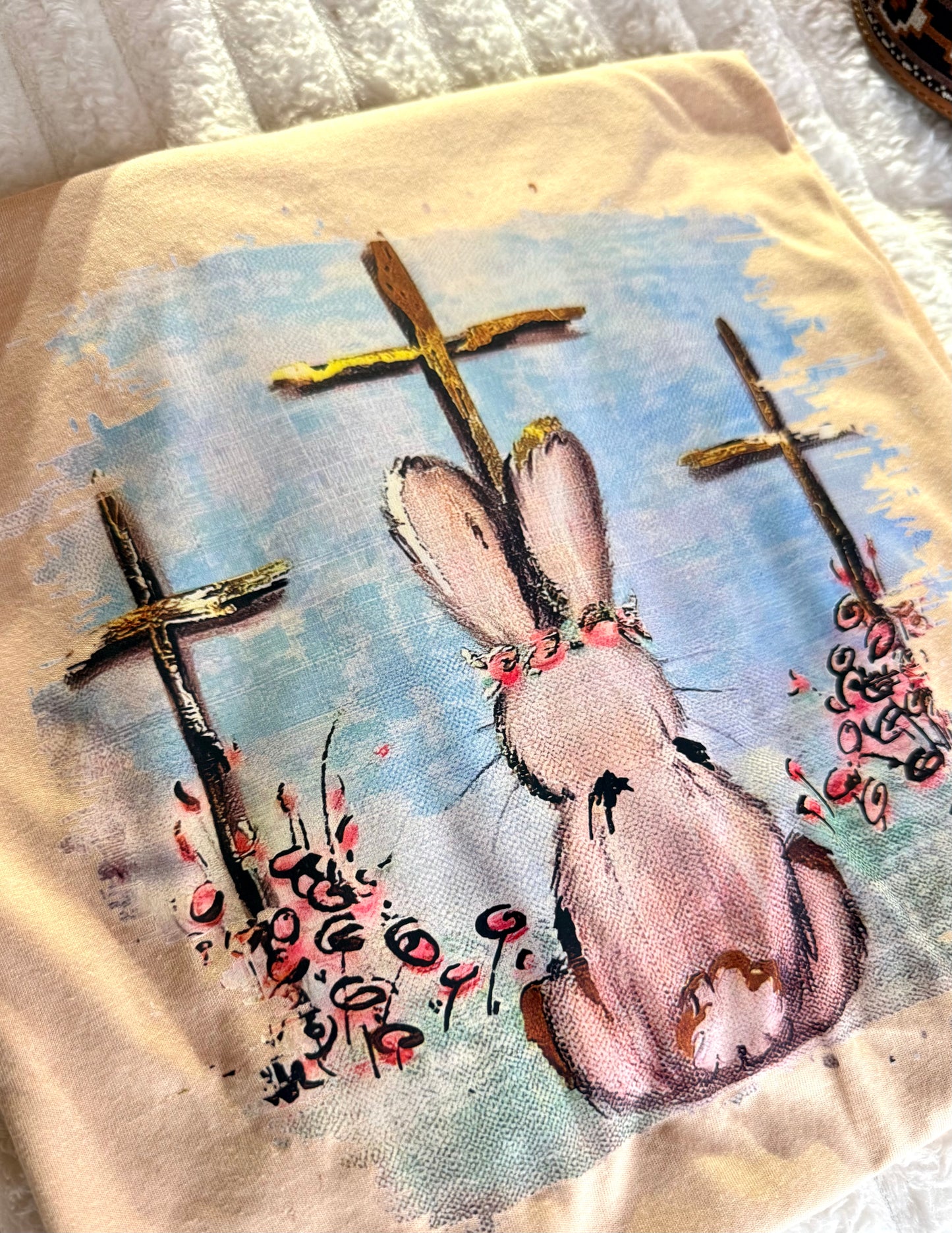 BUNNY CROSS EASTER TEE -0128